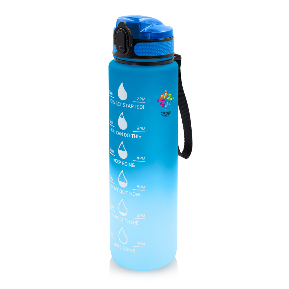 Butelka motywacyjna 1000 ml Air Gifts | Kayleigh - granatowy
