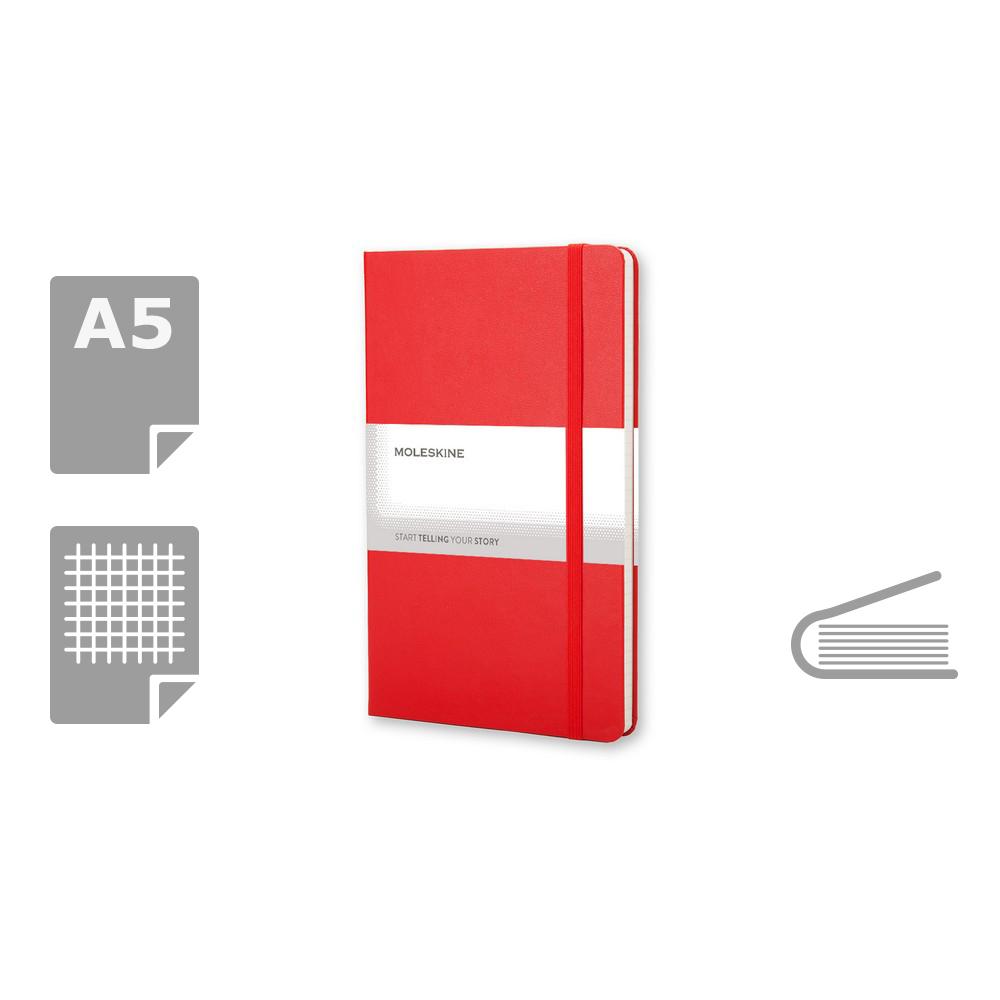 MOLESKINE Notatnik ok. A5 - czerwony